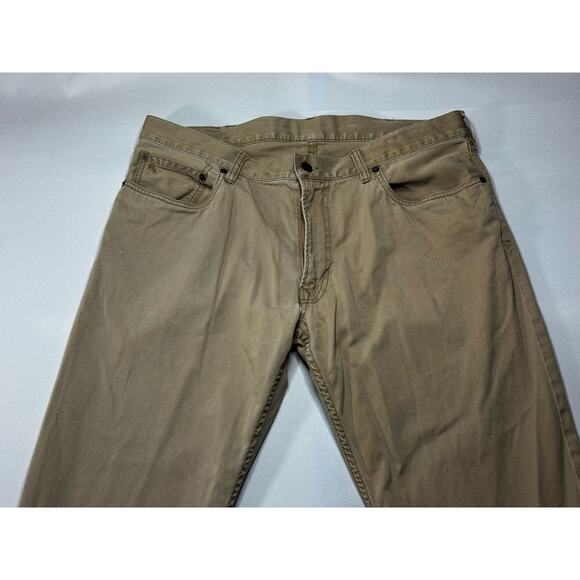 Polo Ralph Lauren Men's 650 Straight Leg Beige Denim Jeans - Size 36x33.5 - Picture 3 of 8